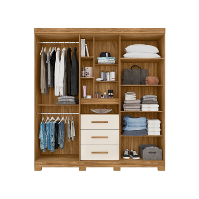 Guarda Roupa Solteiro Ambiente Eldorado 5 Portas Freijó Off White com Espelho Cod 683.005 Guarda Roupa Solteiro Ambiente Eldorado 5 Portas Freijó Off White com Espelho Cod 683.005